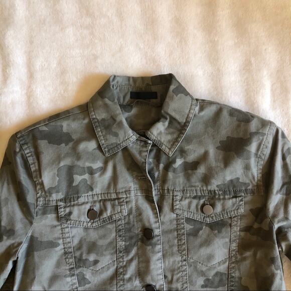 ATM Camo Print Army Green Trucker Jacket - Picture 4 of 7
